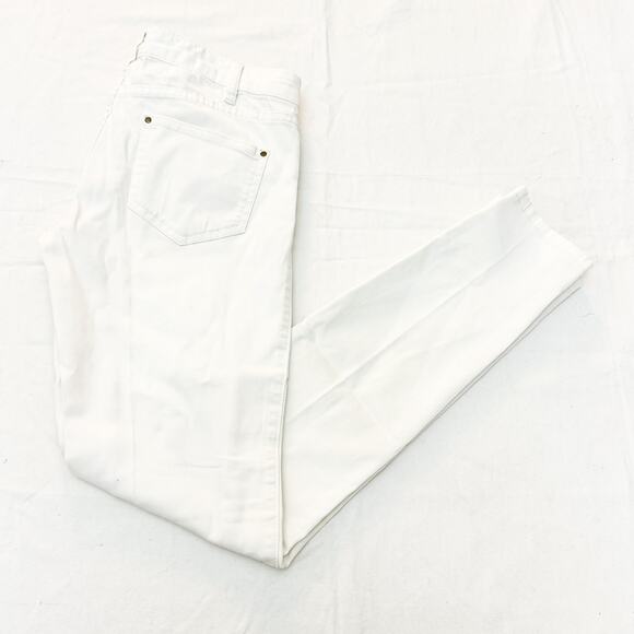 Club Monaco White Motorcycle Denim Jean Skinny Leg Size 28 - Picture 8 of 8